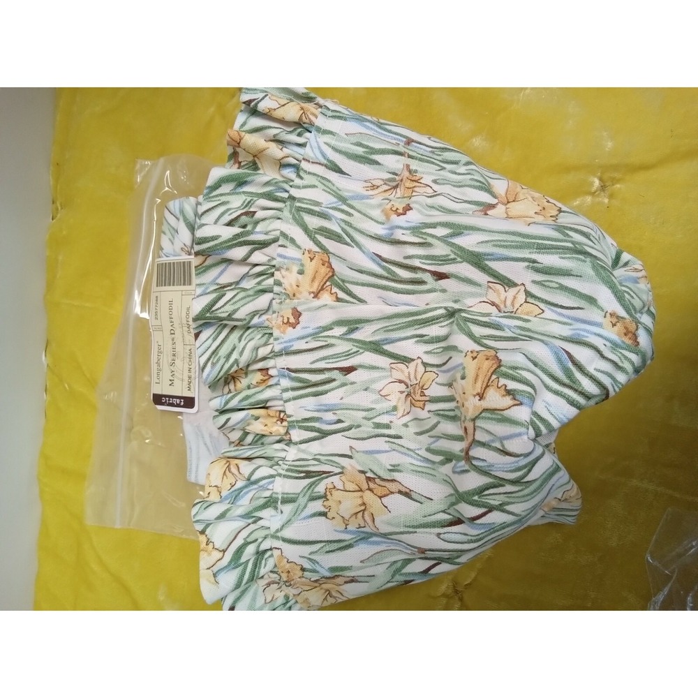 Longaberger May Series Daffodil Basket Liner Floral‎ Ruffle 23577288 New